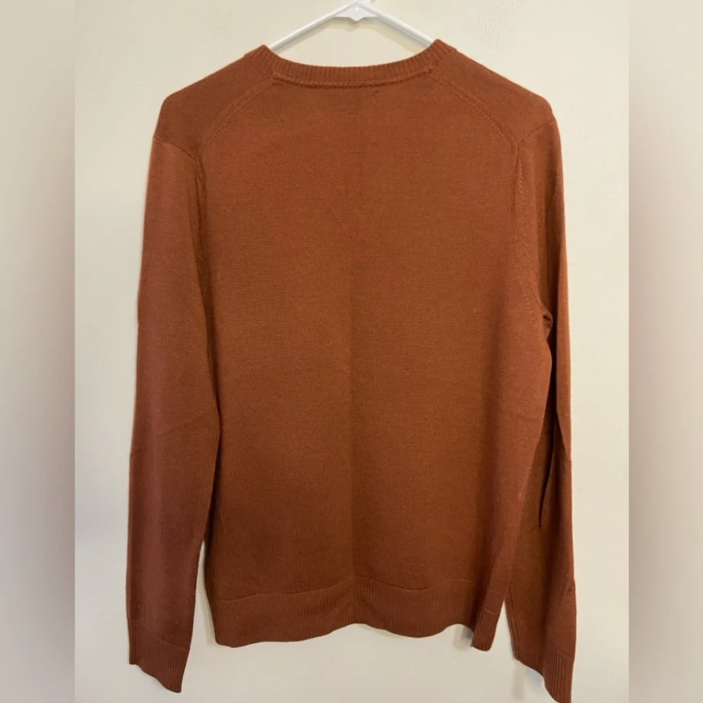 Banana Republic Men’s 100 % Extra Merino Wool V- Neck Sweater Pullover Size M